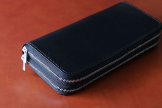 オーダーメイド／極厚ヌメ革 ダブルファスナー長財布 オーダーメイドダブルファスナーロングウォレット