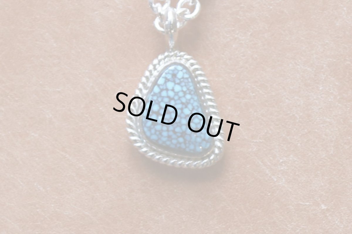 画像2: ターコイズトップ／ネックレス／シルバーアクセサリー／キングマン／silver950／一点もの (2)