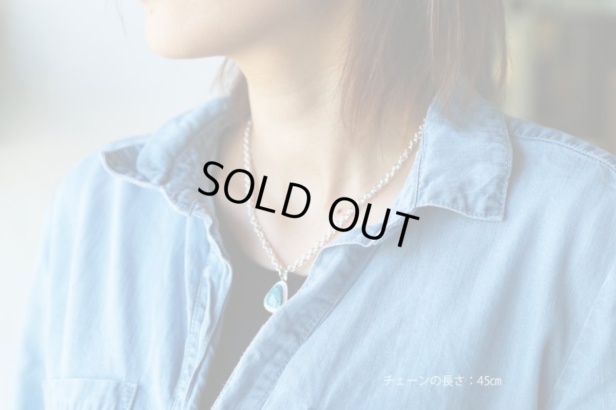 画像4: ターコイズトップ／ネックレス／シルバーアクセサリー／キングマン／silver950／一点もの (4)