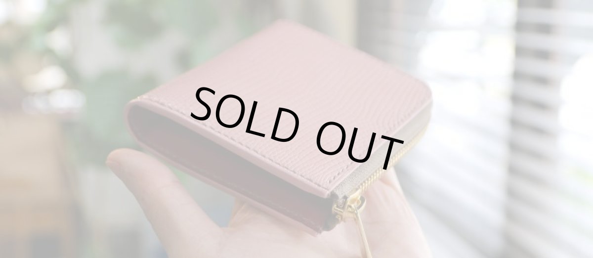 画像4: 【限定品・在庫品】L字ファスナーミニウォレット／限定色リザードサーモンピンク (4)