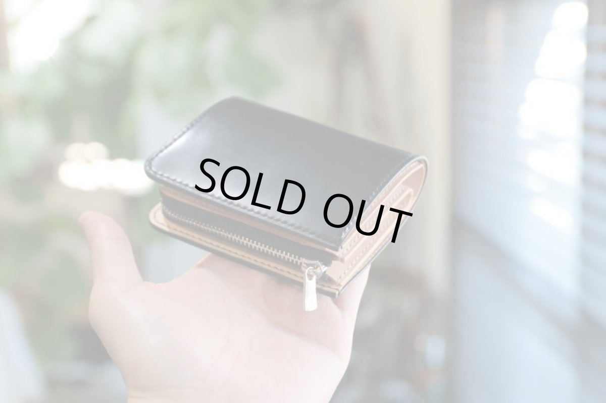 画像2: コンパクトウォレット／オイルコードバンブラック (2)