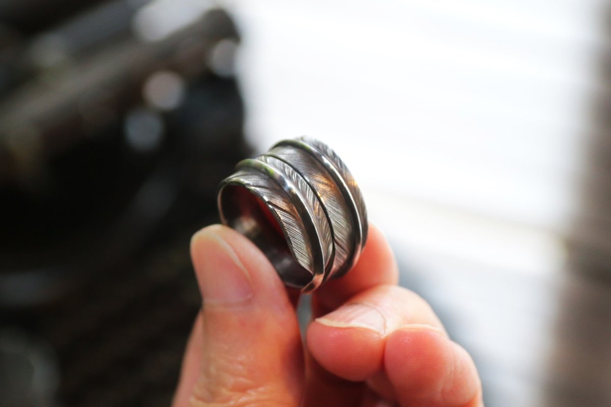 画像7: 指輪／ダブルフェザーリング／Silver／シルバーアクセサリー／silver950 (7)