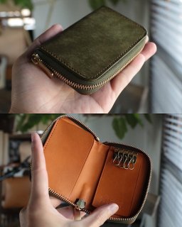 1点限りのラウンドファスナーキーケース
