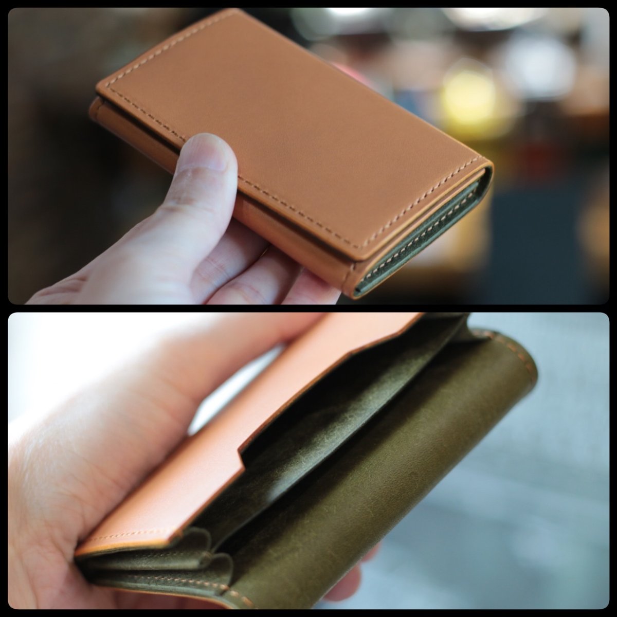 ヌメ革タン×プエブロオリーバ