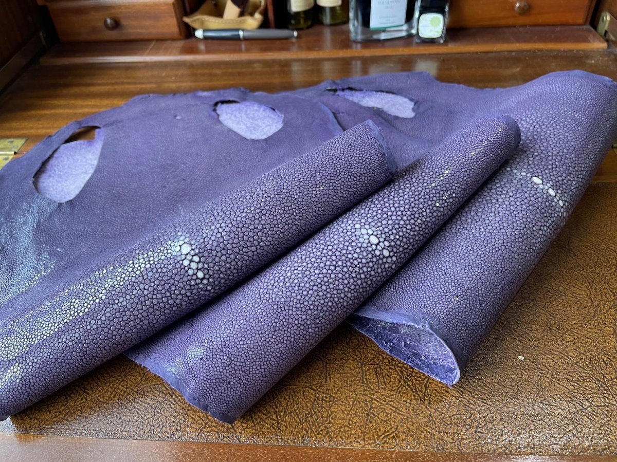 画像1: 【限定革】エイ革／スティングレイ／ガルーシャ／吟スリ／モーブ (1)