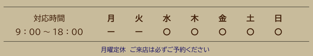 お客様対応時間について