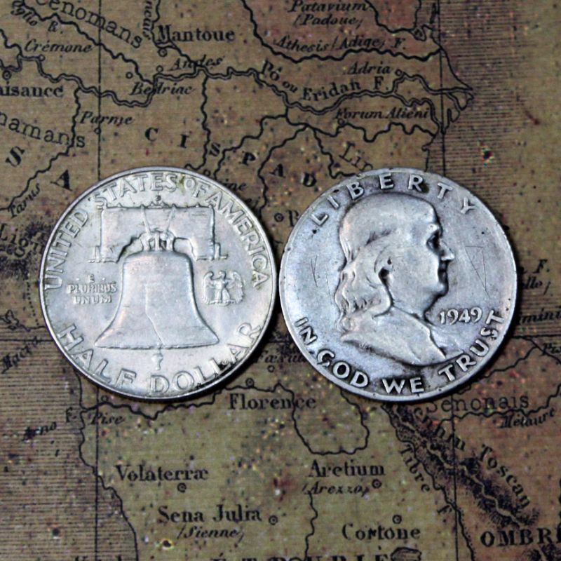USAフランクリンハーフダラー銀貨　コインリング