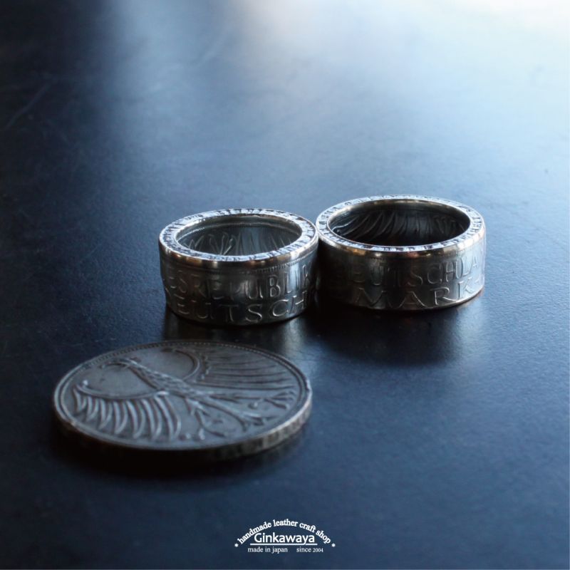 指輪／コインリング／5マルク銀貨／西ドイツ／アルファベット／Silver625